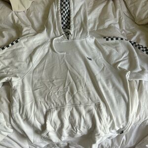 White and blue checkered Vans hoodie